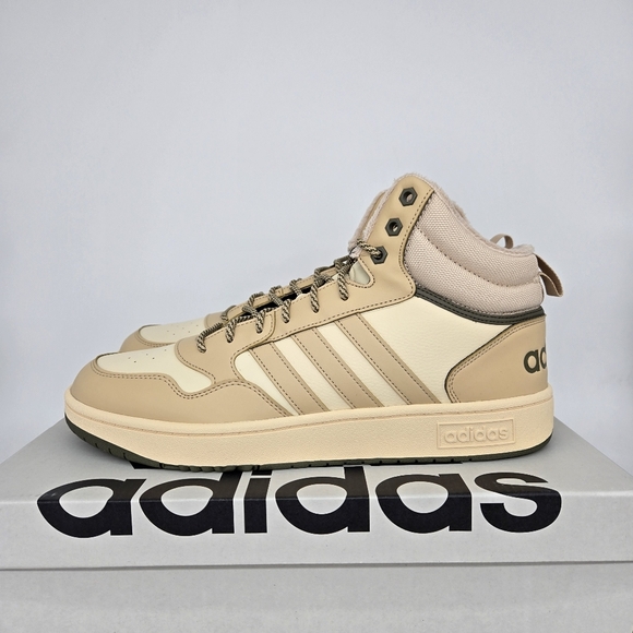 New adidas Hoops 3.0 Mid Winter Magic Beige Men's Basketball Shoes Size 12 - Picture 1 of 8